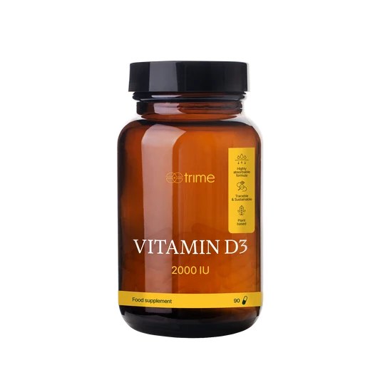 Kapsle vitamínu D3 2000 IU z mořské řasy Algae, vegan, podpora imunity a zdraví kostí